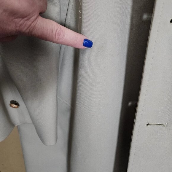 Vintage Botany 500 Wool Coat with Faux Fur Collar – Old Money, Quiet Luxury, Coq - Picture 6 of 7